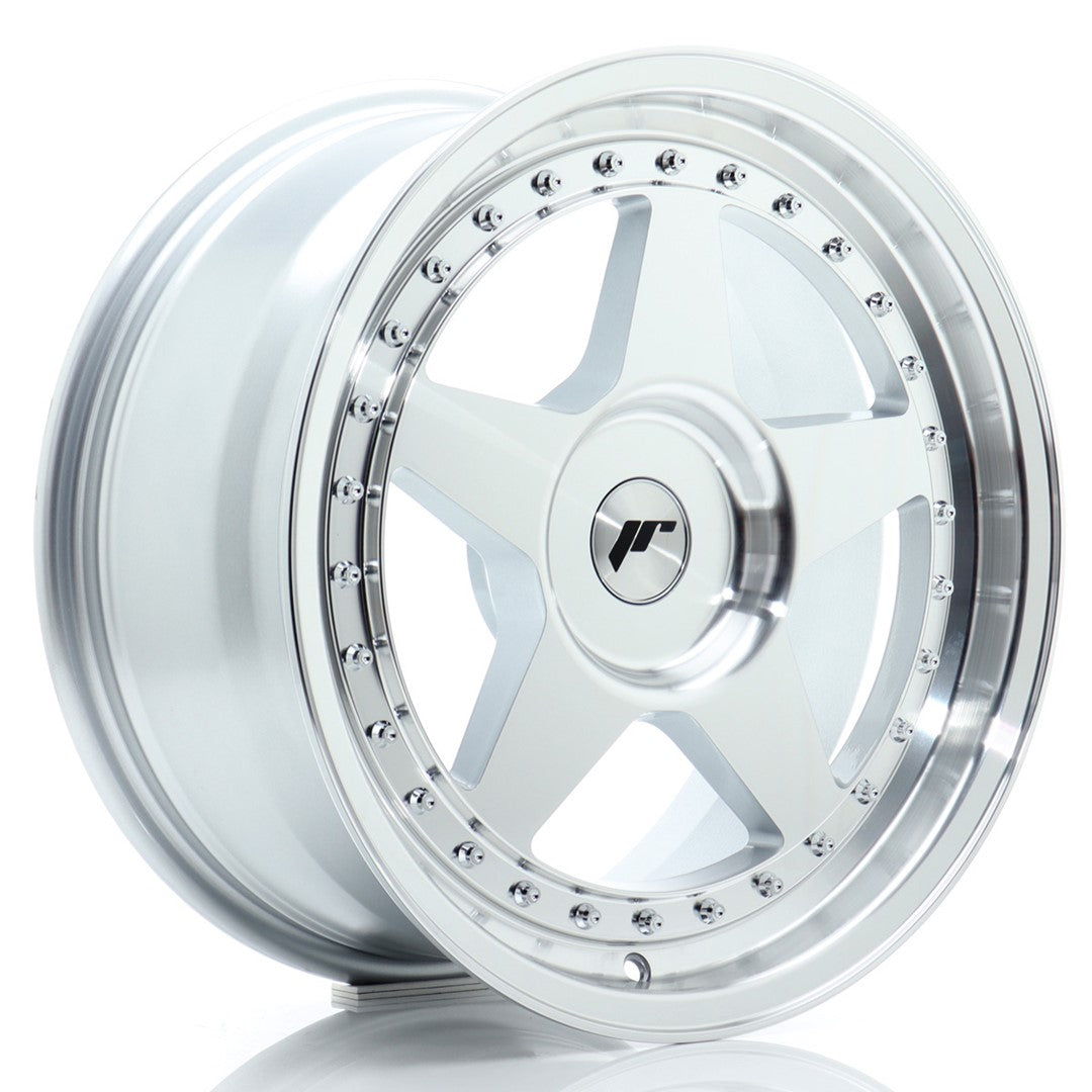 JR Wheels JR61780XX2072SM1 JR Wheels JR6 17x8 ET20-35 BLANK Silver Machined Face