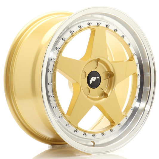 JR Wheels JR61885F15X2072GDL1 JR Wheels JR6 18x8,5 ET20-40 5H BLANK Gold w/ Machined Lip