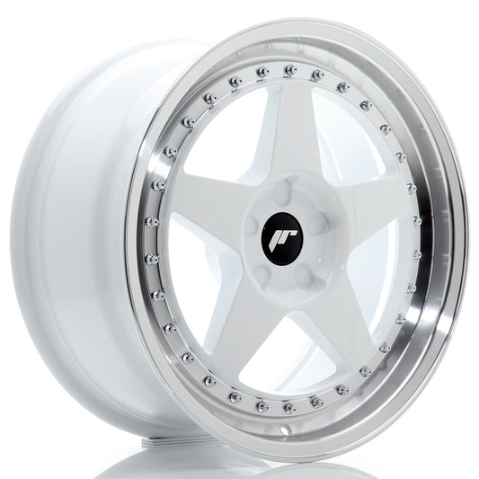 JR Wheels JR61885F15X2072WL1 JR Wheels JR6 18x8,5 ET20-40 5H BLANK White w/ Machined Lip