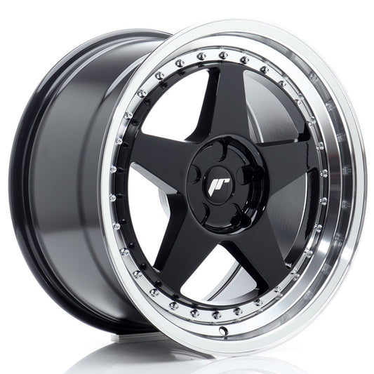 JR Wheels JR61895F25X2072GBL1 JR Wheels JR6 18x9,5 ET20-40 5H BLANK Gloss Black w/ Machined Lip
