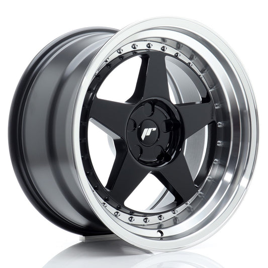 JR Wheels JR61805F35X0072GBL1 JR Wheels JR6 18x10,5 ET0-25 5H BLANK Gloss Black w/ Machined Lip