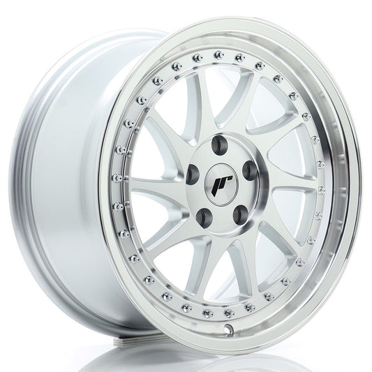 JR Wheels JR2617805L3566SM1 JR Wheels JR26 17x8 ET35 5x112 Silver Machined Face