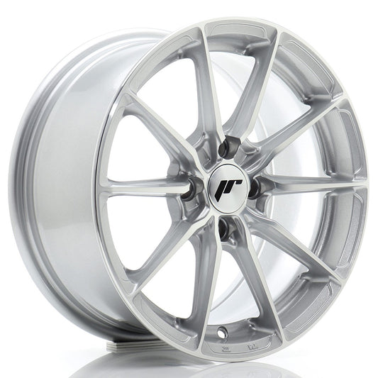 JR Wheels JR3715704H3867SM JR Wheels JR37 15x7 ET38 4x100 Silver Machined Face