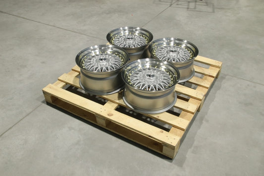 JR Wheels SET-JR#254 Set of JR9 16x7,5 ET25 + 16x8 ET25 5x100 Silver w/ Machined Lip