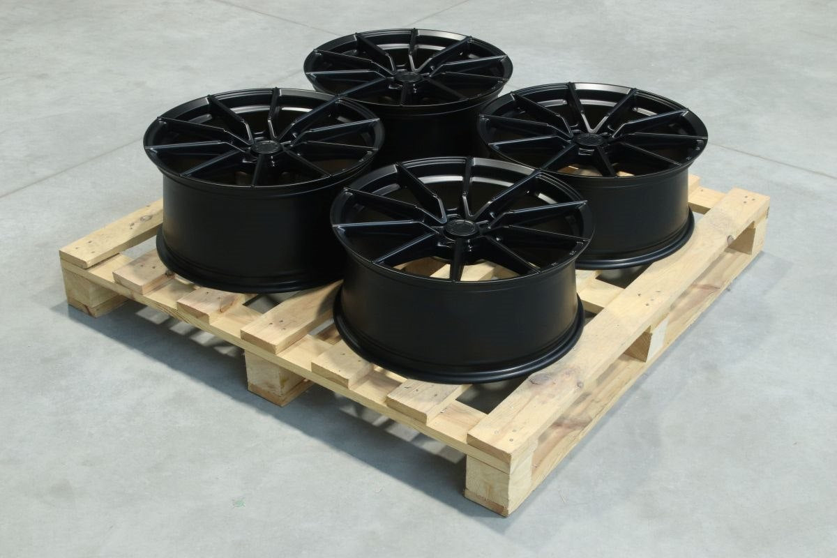 JR Wheels SET-JR#396 Set of SL02 19x9 ET20 + 19x8 ET40 5x112 Matt Black