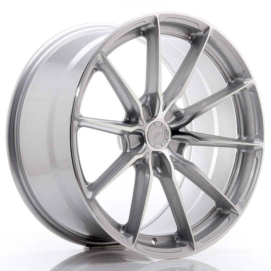 JR Wheels JR3720105L2566SM JR Wheels JR37 20x10 ET25 5x112 Silver Machined Face