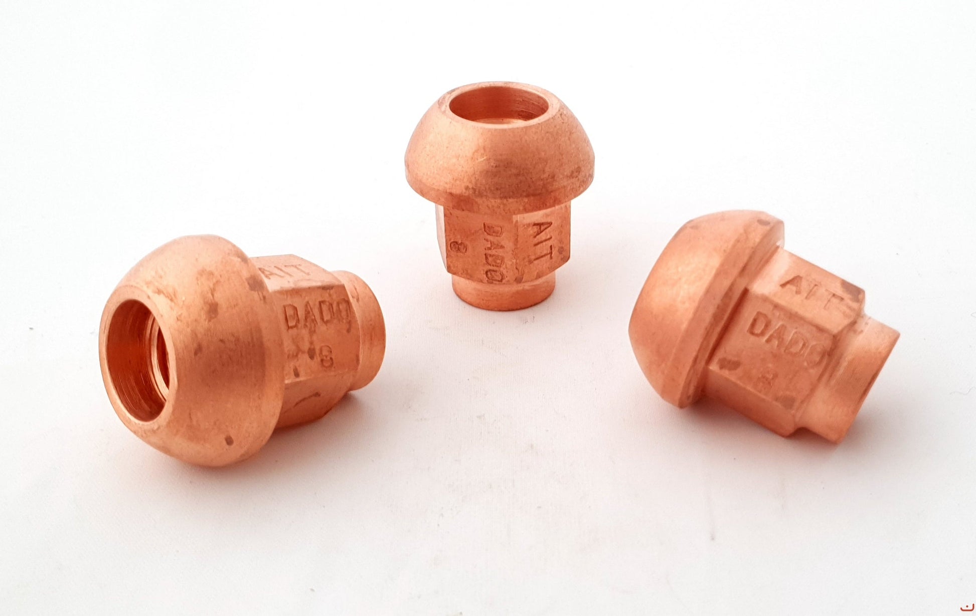 A.I.TECH AIT-DADO-8 STEEL COPPERED NUT 12X1,25, EX 17MM, O.D. 25MM, SPHERICAL SEAT, TOTAL LENGHT 27MM