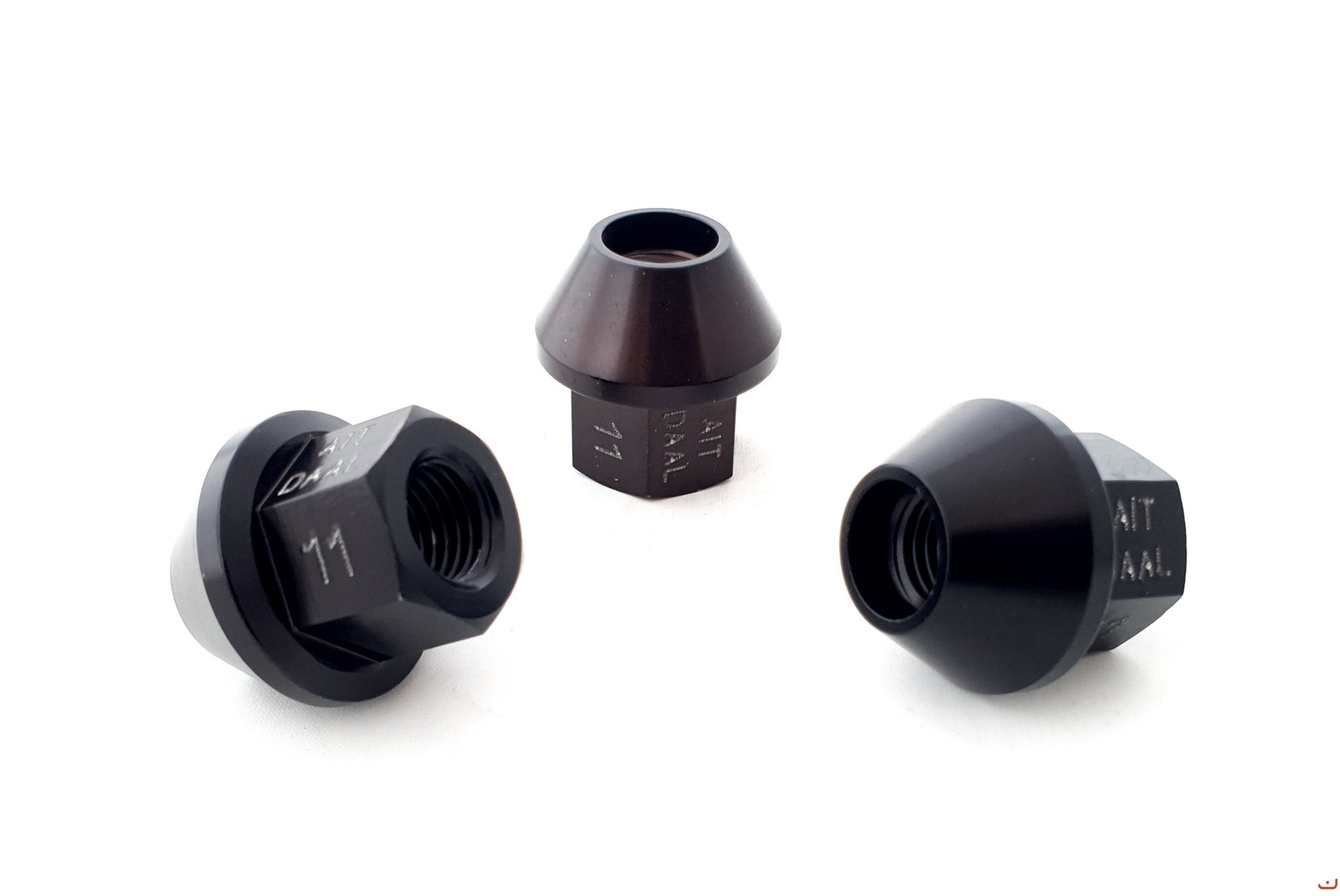 A.I.TECH AIT-DAAL11 ERGAL ALLOY COMPETITION NUT (BLACK) 12X1,5, EX 19MM O.D. 28, CONICAL SEAT, TOTAL LENGHT 27MM