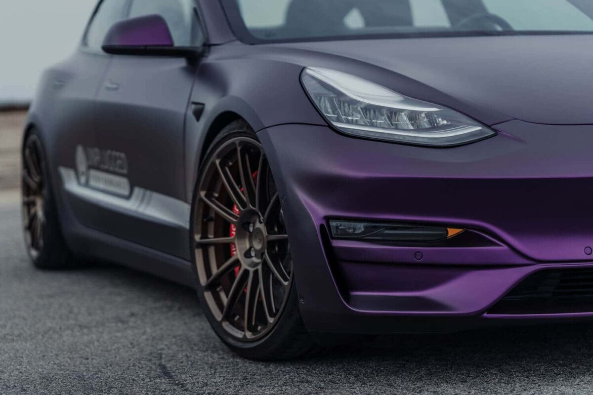 UNPLUGGED PERFORMANCE UP-M3-302-4.1 ASCENSION FRONT FASCIA - OPTIONAL FRONT DIFFUSER, DRY CARBON GLOSS CLEAR FOR TESLA MODEL 3