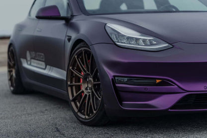 UNPLUGGED PERFORMANCE UP-M3-302-4.1 ASCENSION FRONT FASCIA - OPTIONAL FRONT DIFFUSER, DRY CARBON GLOSS CLEAR FOR TESLA MODEL 3