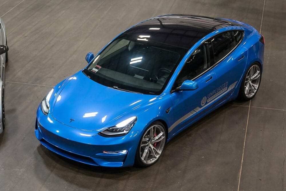 UNPLUGGED PERFORMANCE UP-M3-302-3.1 ASCENSION FRONT FASCIA - OPTIONAL FRONT DIFFUSER, DRY CARBON, RAW FOR TESLA MODEL 3