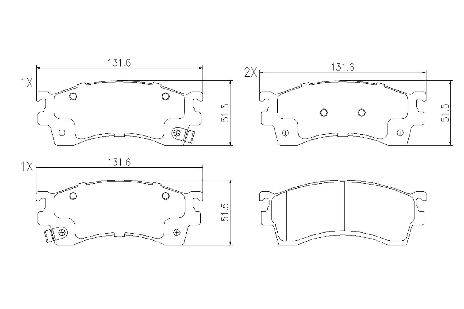 BOGAP F8210339 Brake Pad Set, Disc Brake | ML Performance Car Parts