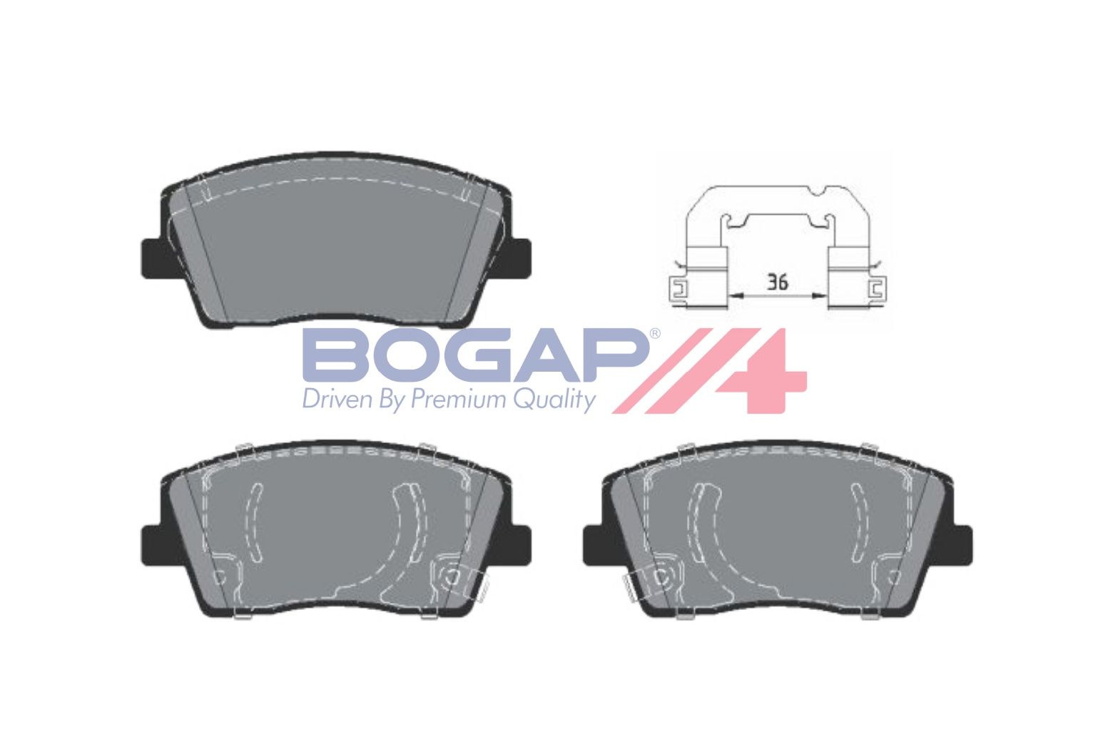 BOGAP Y8210273 Brake Pad Set, Disc Brake | ML Performance Car Parts