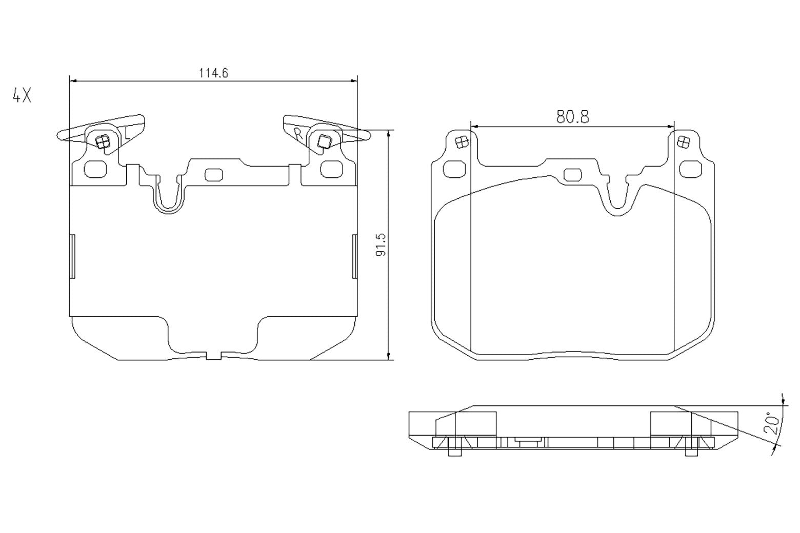 BOGAP B8210191 Brake Pad Set, Disc Brake | ML Performance Car Parts