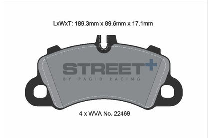 PAGID Racing T8271SP2001 STREET+ Brake Pads