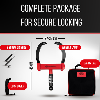 Heyner 850500 Wheel Clamp Lock Coded