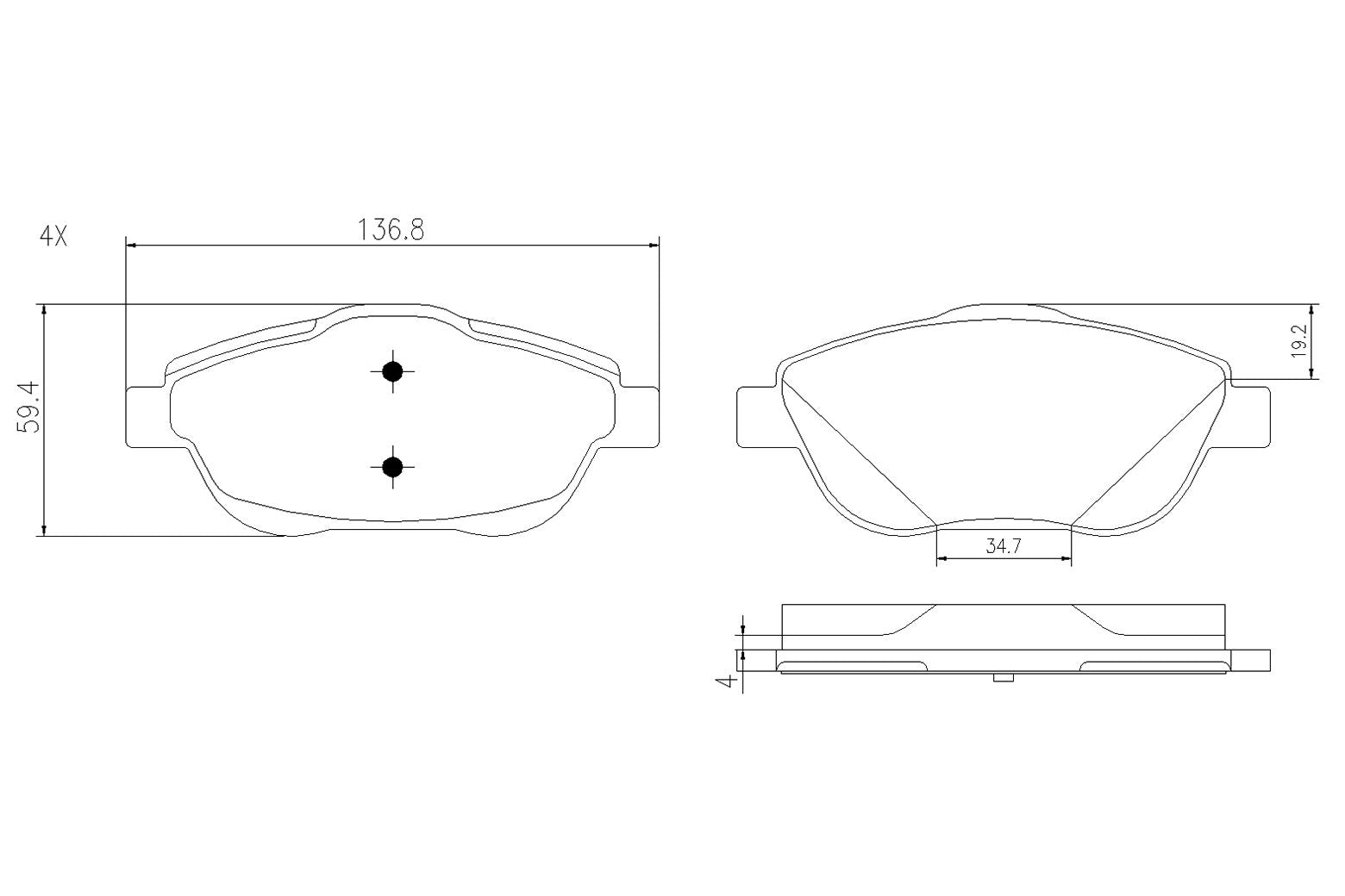 BOGAP P8210137 Brake Pad Set, Disc Brake | ML Performance Car Parts
