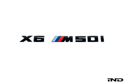 IND G05 X5 / G06 X6 / G07 X7 M Performance Painted Trunk Emblem