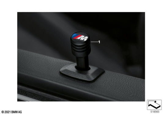 Genuine BMW 51955A368C7 M Performance Door Pin