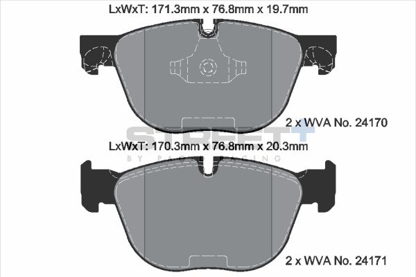 PAGID Racing T8060SP2001 STREET+ Brake Pads
