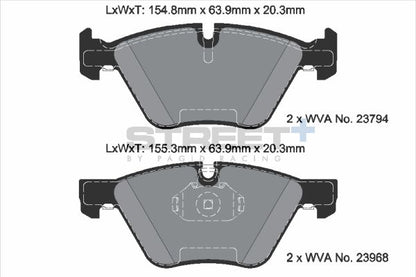 PAGID Racing T8045SP2001 STREET+ Brake Pads