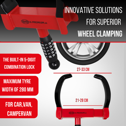 Heyner 850500 Wheel Clamp Lock Coded
