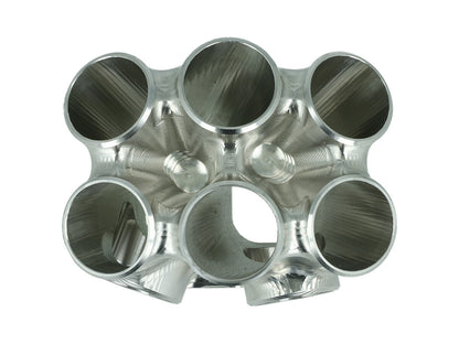 Turbozentrum 117621 6-Cyl. CNC stainless steel collector T4 Twinscroll with 2x external Wastegate ports