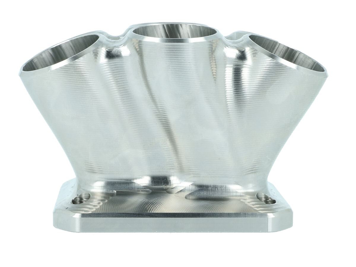 Turbozentrum 117620 6-Cyl. CNC stainless steel turbo manifold Collector T4 Twinscroll without external Wastegate port