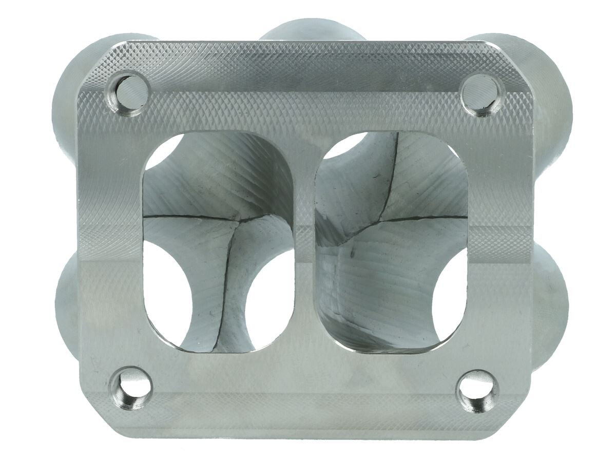 Turbozentrum 117620 6-Cyl. CNC stainless steel turbo manifold Collector T4 Twinscroll without external Wastegate port