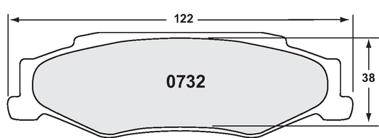 PFC 0732.22 BRAKE PADS Z-RATED REAR CHEVROLET CORVETTE C6 EXCLUDING Z06/ZR1 2005-