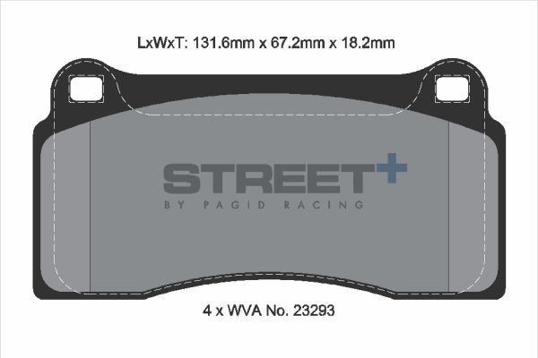PAGID Racing T8021SP2001 STREET+ Brake Pads