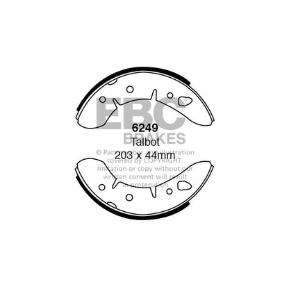 EBC 6249 Brake Shoes Front