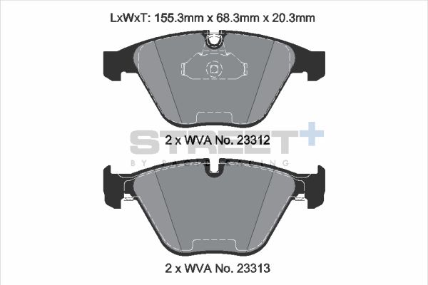 PAGID Racing T8024SP2001 STREET+ Brake Pads