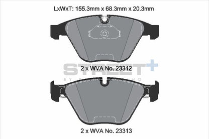 PAGID Racing T8024SP2001 STREET+ Brake Pads