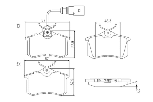 BOGAP A8210154 Brake Pad Set, Disc Brake | ML Performance Car Parts