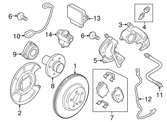 Genuine BMW 34218847062 Brake Pad Set