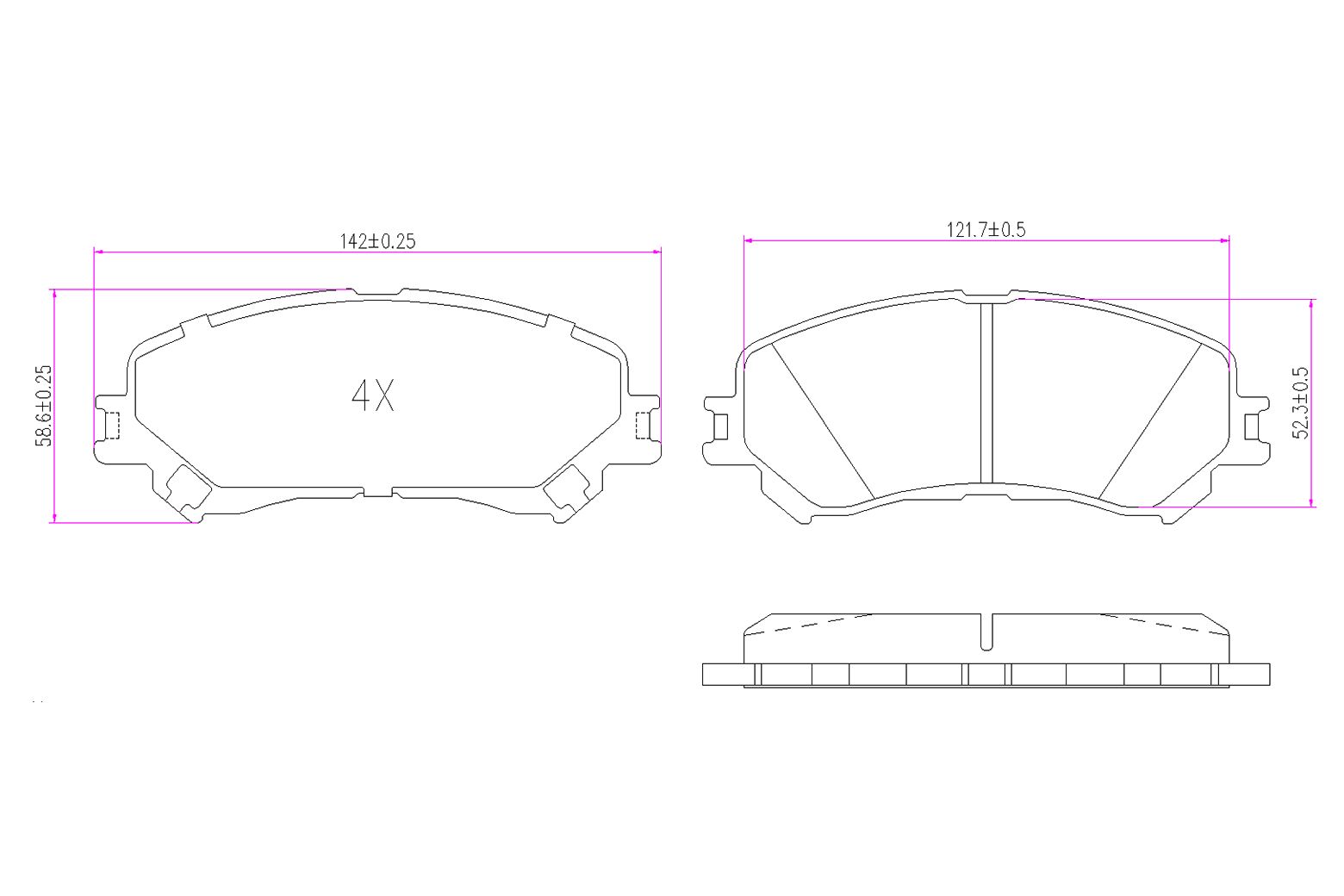 BOGAP R8210130 Brake Pad Set, Disc Brake | ML Performance Car Parts