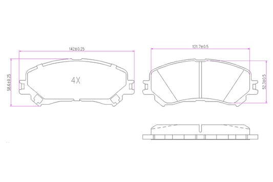 BOGAP R8210130 Brake Pad Set, Disc Brake | ML Performance Car Parts