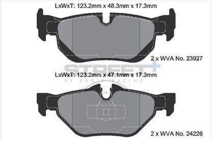 PAGID Racing T8051SP2001 STREET+ Brake Pads