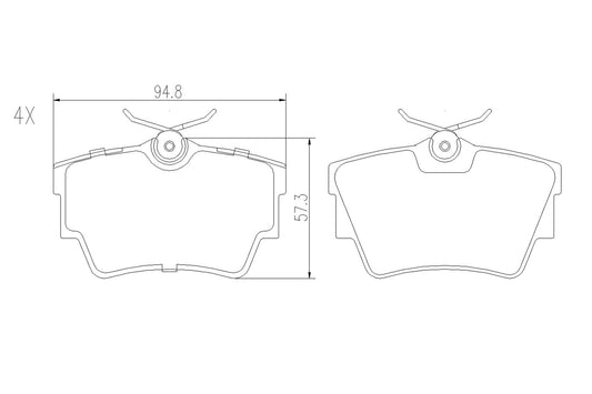 BOGAP L8210122 Brake Pad Set, Disc Brake | ML Performance Car Parts