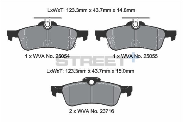 PAGID Racing T8196SP2001 STREET+ Brake Pads