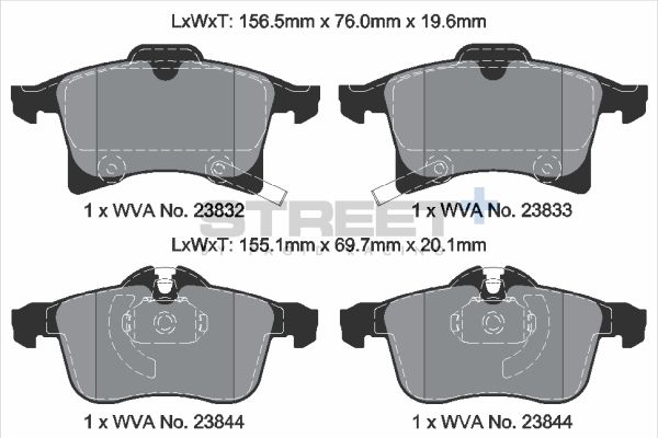 PAGID Racing T8179SP2001 STREET+ Brake Pads