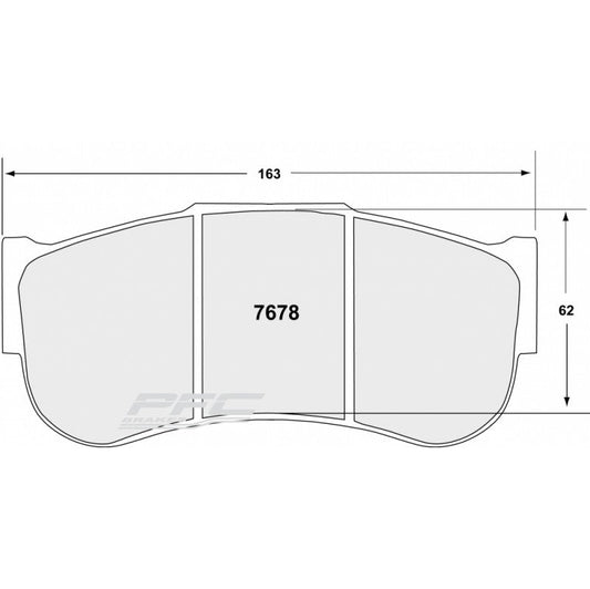 PFC 7678.82.28.44 FRONT BRAKE PADS RACING 82 CMPD 28 MM FOR NISSAN GT-R/MERCEDES-AMG GT3/GT4