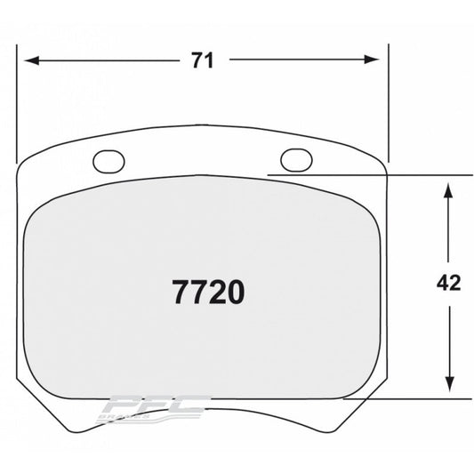 PFC 7720.84.15.44 REAR BRAKE PADS RACING 84 CMPD 15 MM FOR AUDI RS3 LMS TCR 2021