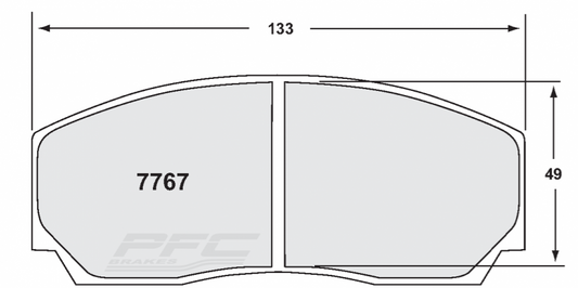 PFC 7767.93.17.44 FRONT BRAKE PADS 93 CMPD 17MM FOR D2 / K-SPORT 6-PISTON