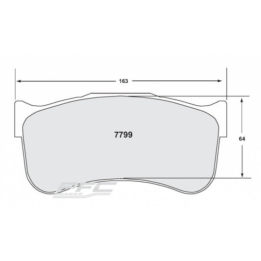 PFC 7799.82.30.44 FRONT BRAKE PADS RACING 82 CMPD 30 MM FOR NISSAN GT-R35 GT3 (BREMBO 6-PISTON CALIPER)
