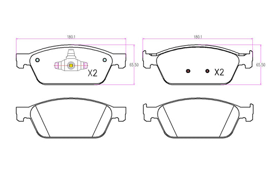 BOGAP F8210377 Brake Pad Set, Disc Brake | ML Performance Car Parts
