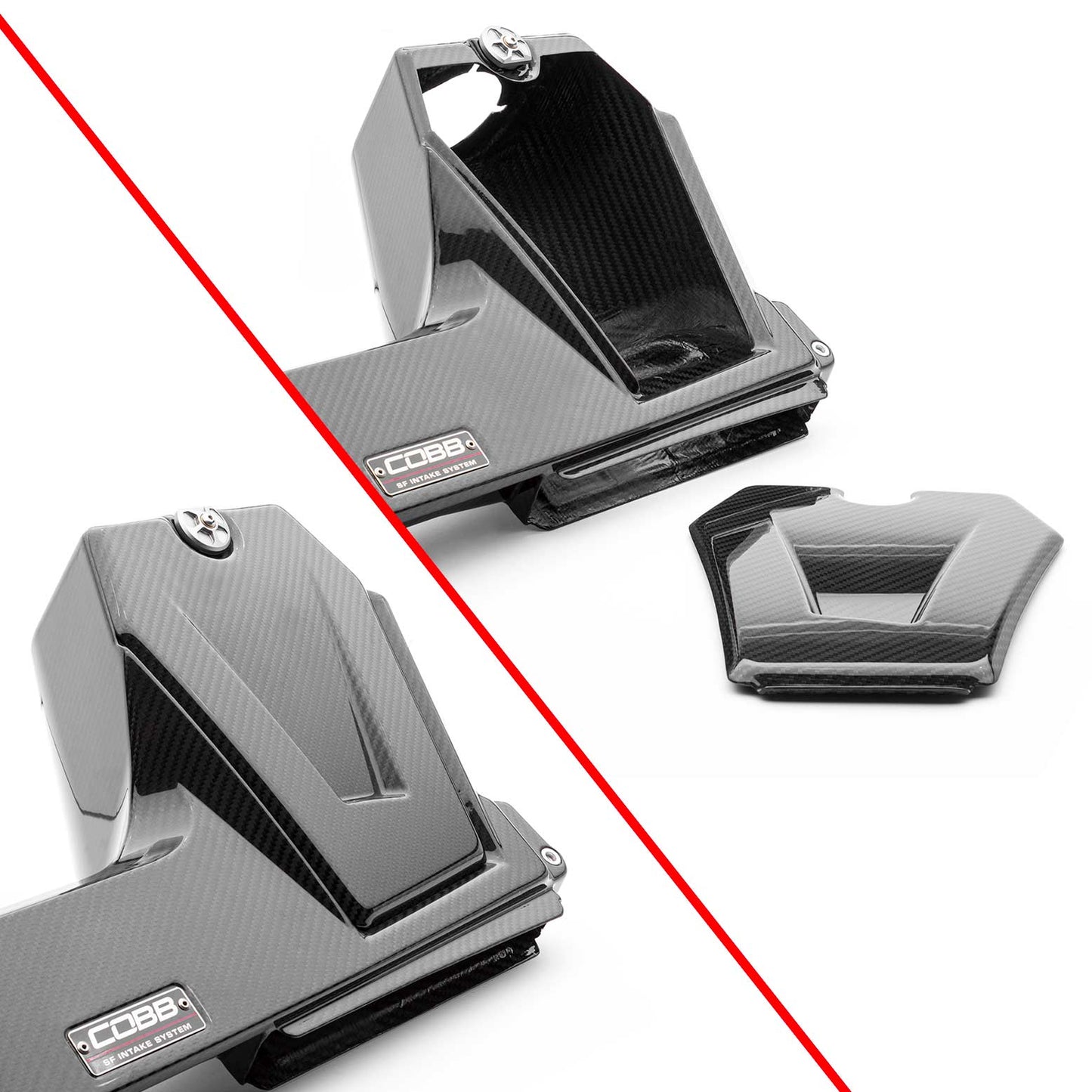COBB 7A2160 CARBON AIR INTAKE SYSTEM REDLINE FOR VOLKSWAGEN GOLF R (MK8)/AUDI S3 (8Y) S 2022+