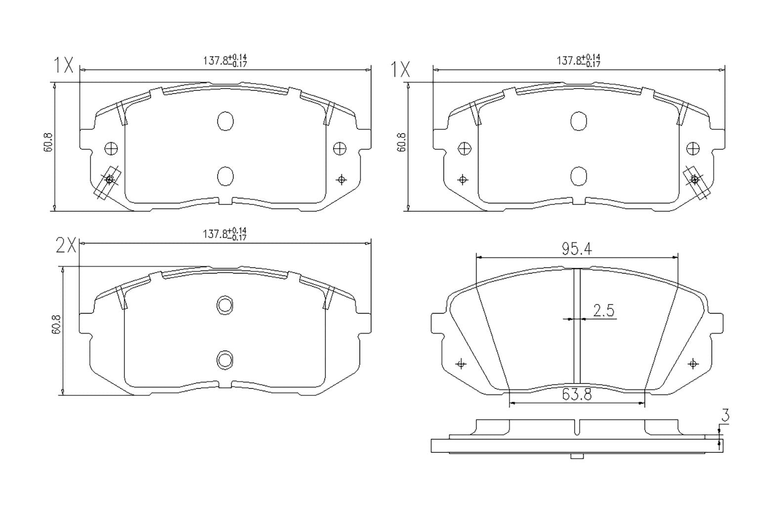BOGAP Y8210169 Brake Pad Set, Disc Brake | ML Performance Car Parts