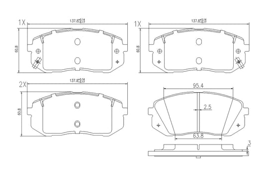 BOGAP Y8210169 Brake Pad Set, Disc Brake | ML Performance Car Parts